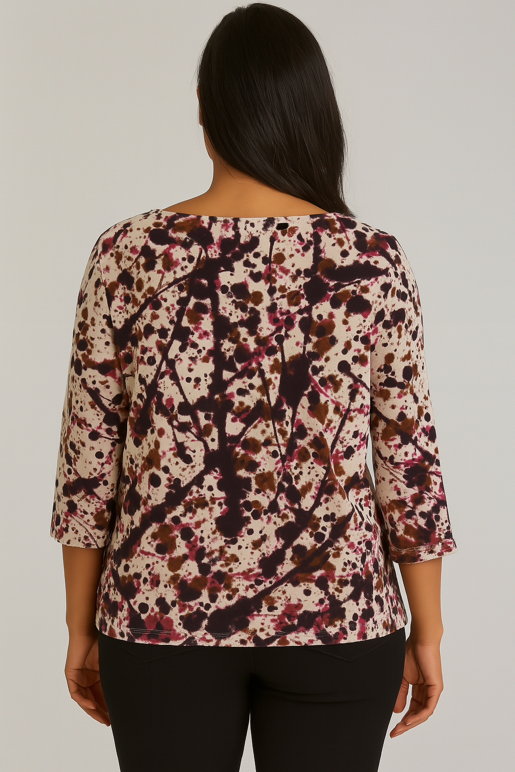 Betsy Top in Rain Splatter in Wildflower Garden