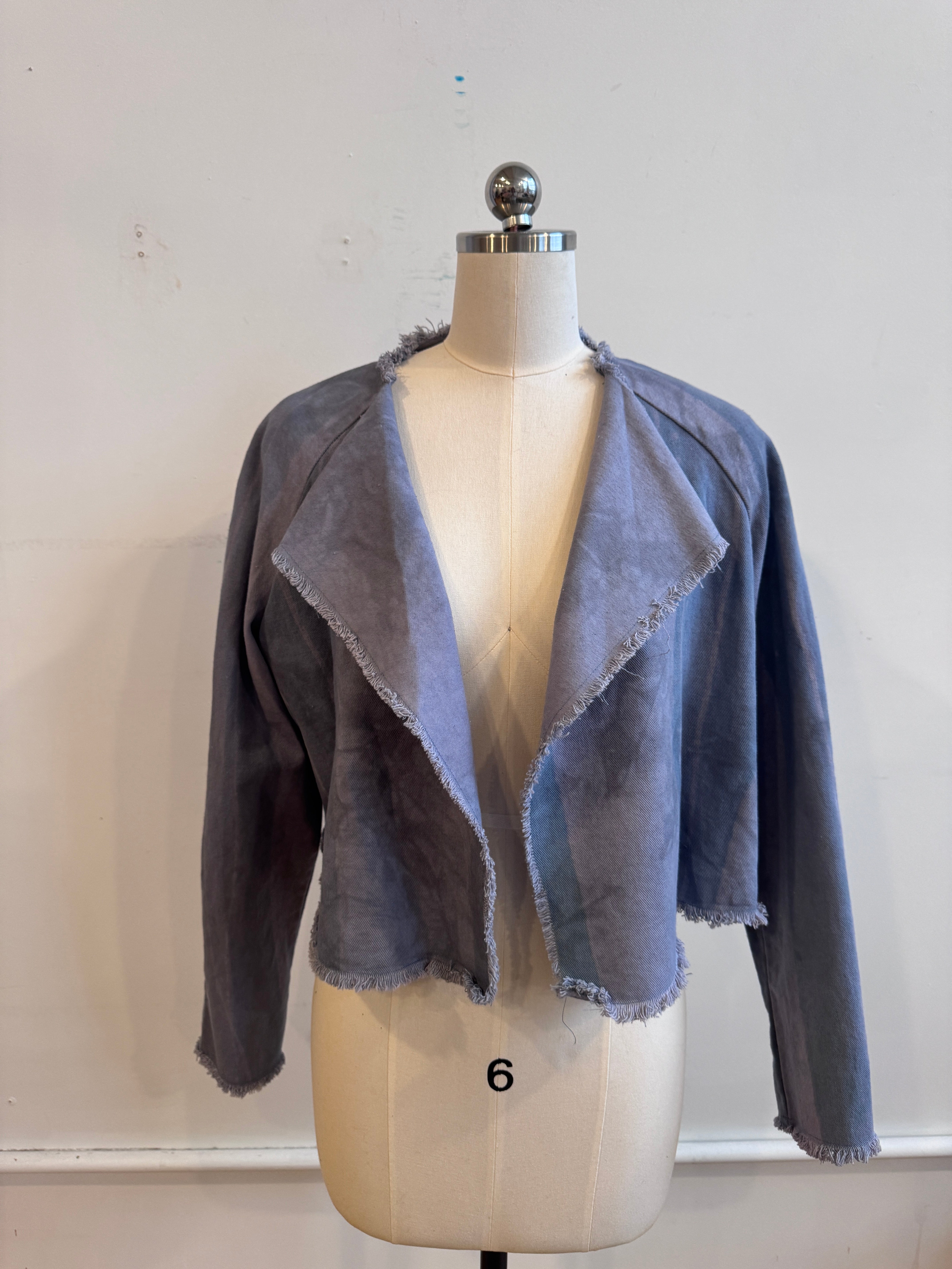 Valeria Jacket in Bull Demin Canvas Mist