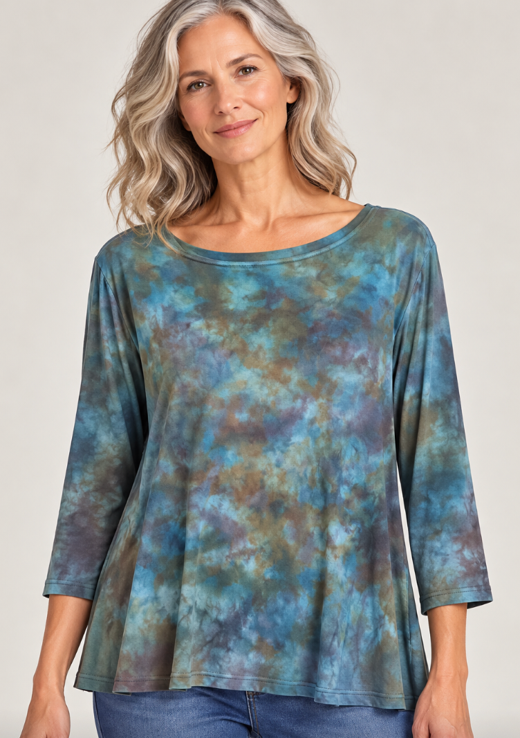 Betsy Top in Saltwater Haze