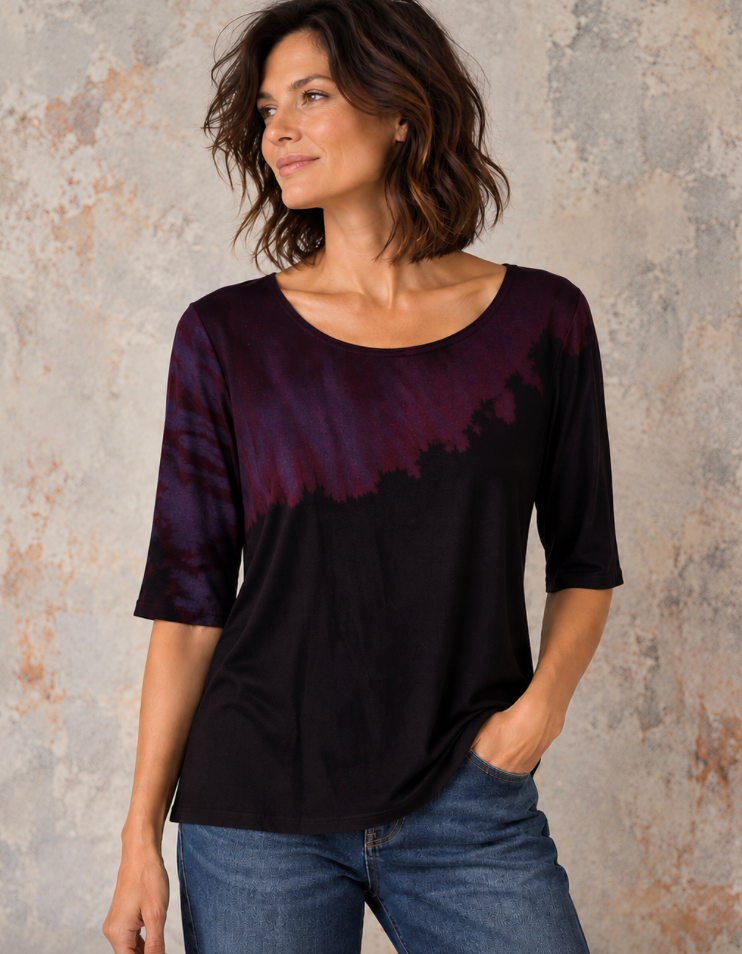 Emma Top in Fuchsia Drift