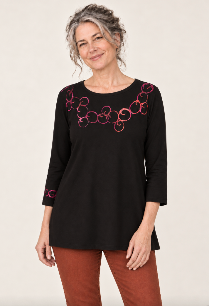 Audrey Tunic in Sea Scroll