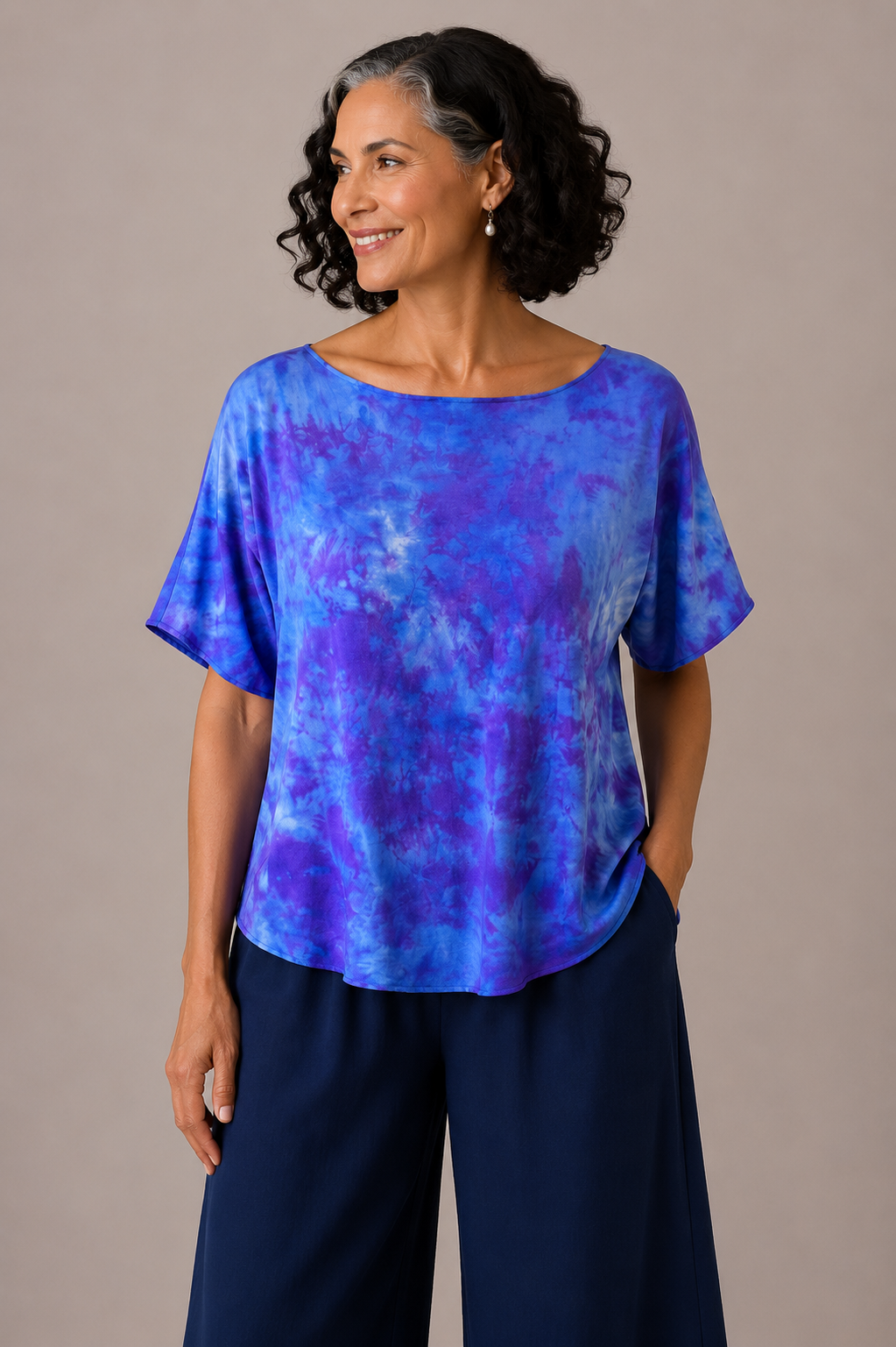 Dolly Top in Blue Poppy