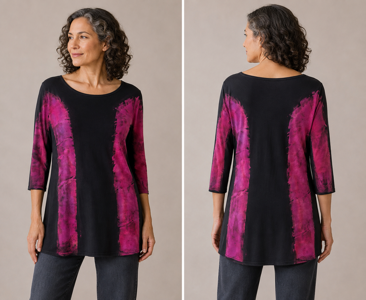 Audrey Tunic in Lipstick Side Bar