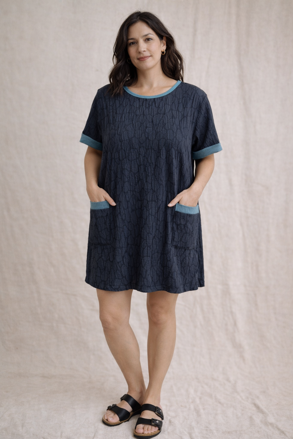Cindy Tunic in Pebble Path Blue