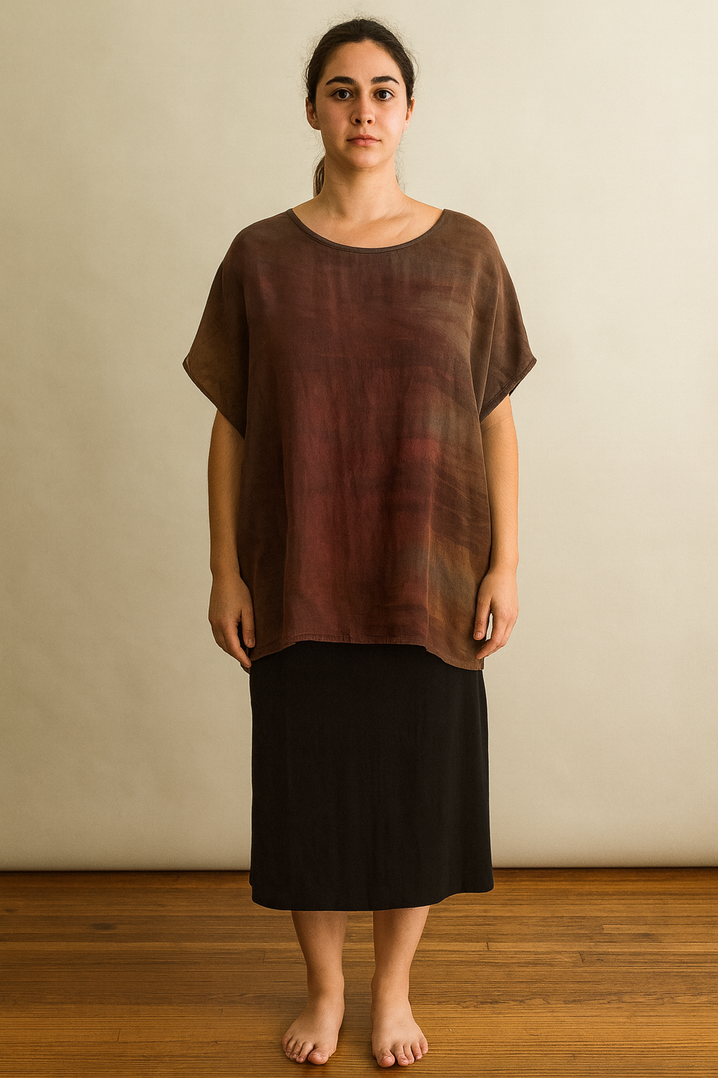 ELLIE TOP in Linen Cotton Fall Rainbow