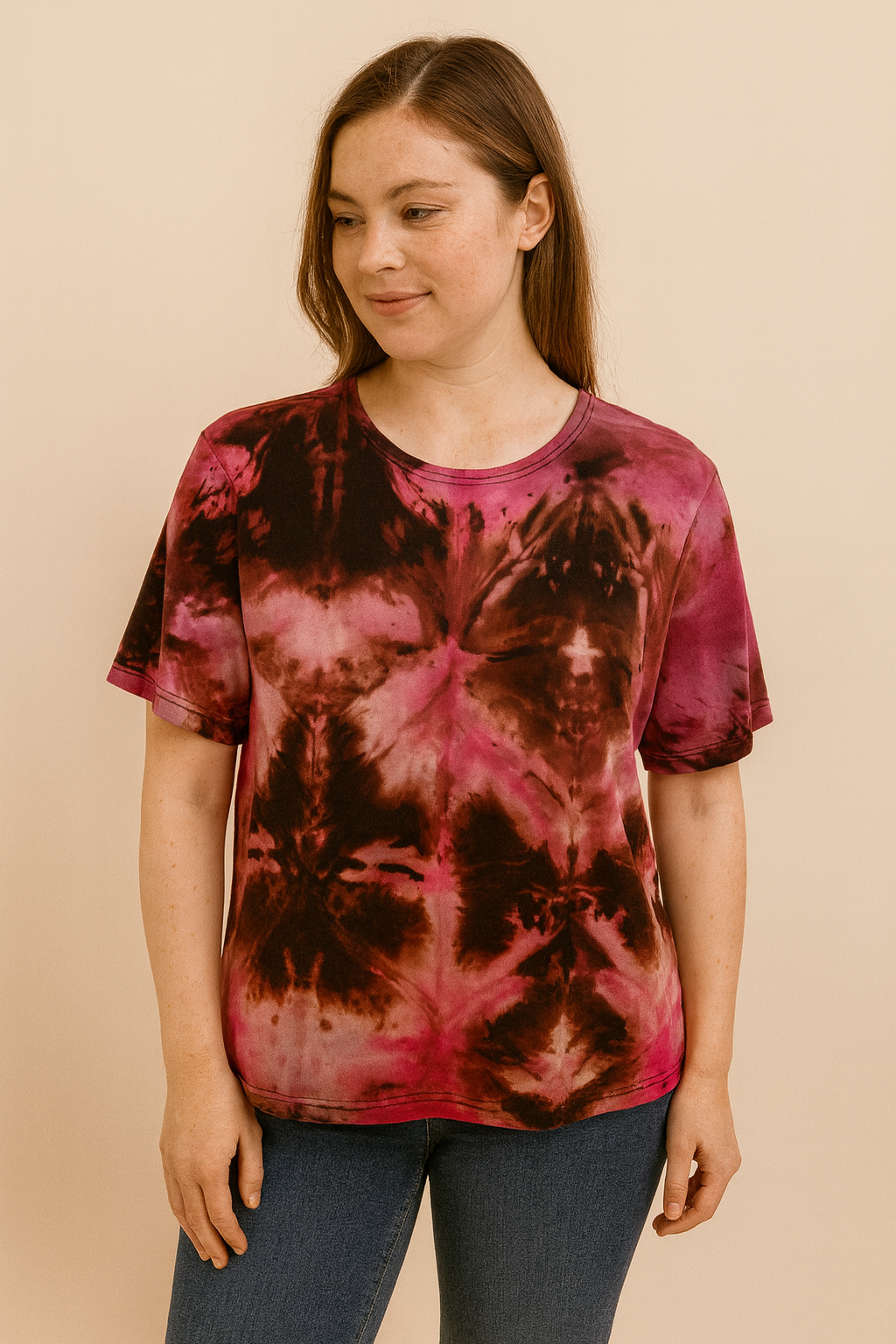 IDA BASIC TEE in Pink Triad
