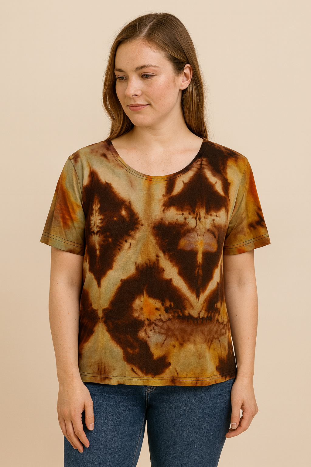 IDA BASIC TEE in Mustard Triad