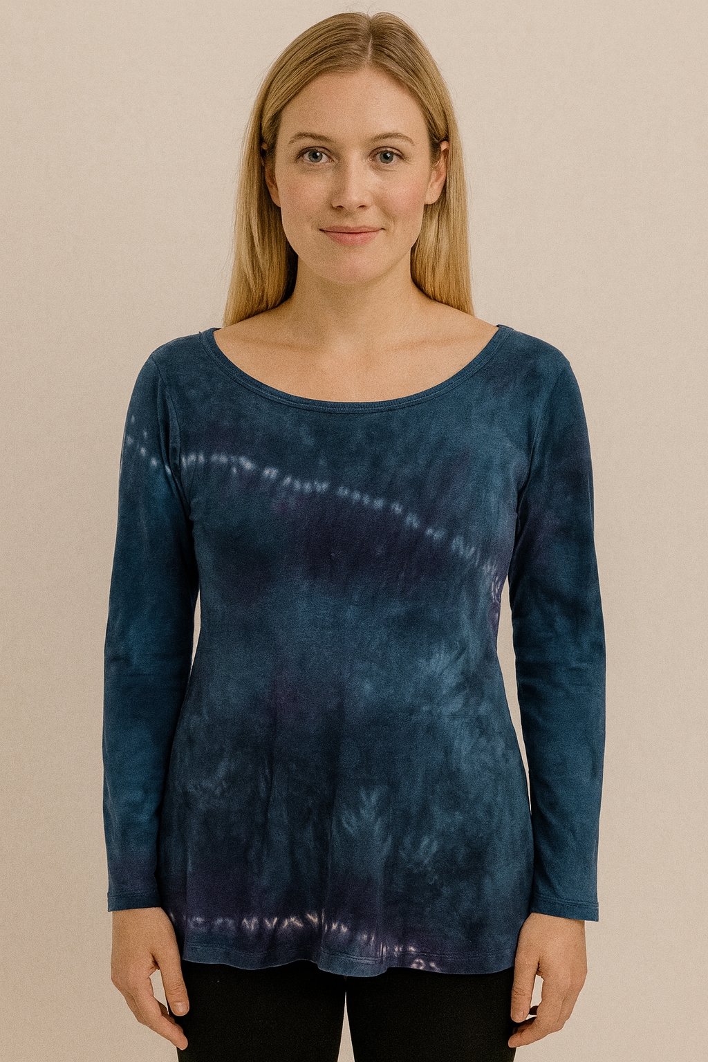 Jessie Top in Blue Purple Stitch