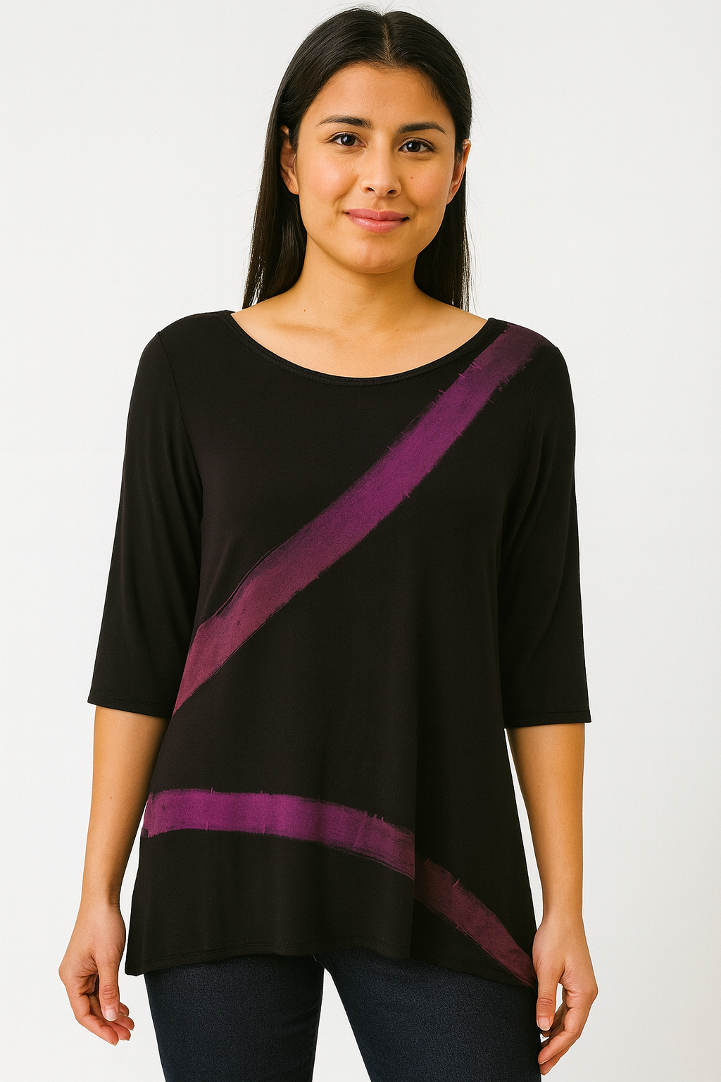 Emma Top in Magenta Fuchsia Wrap Around