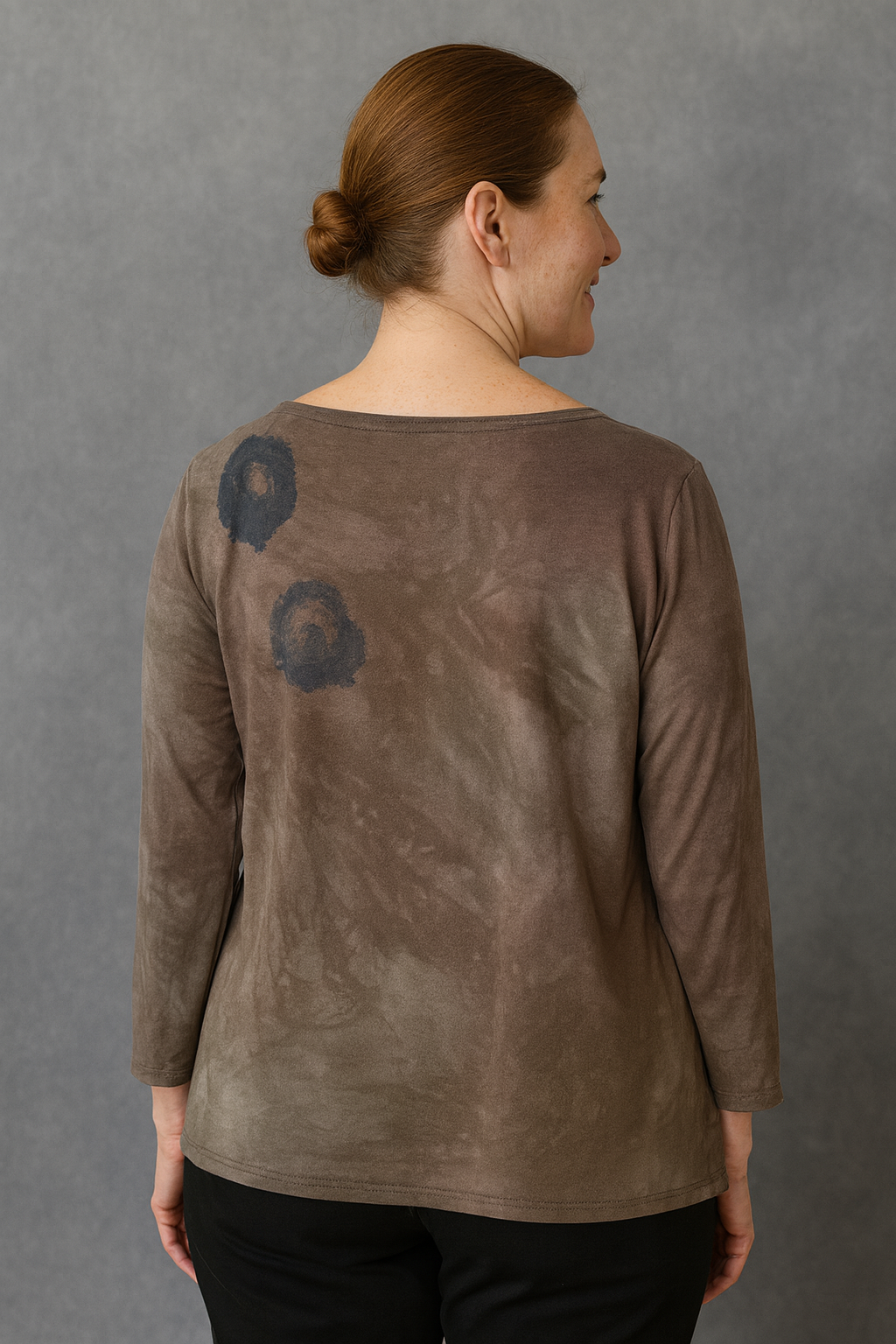 Betsy Top in Taupe Celestrial Orbs
