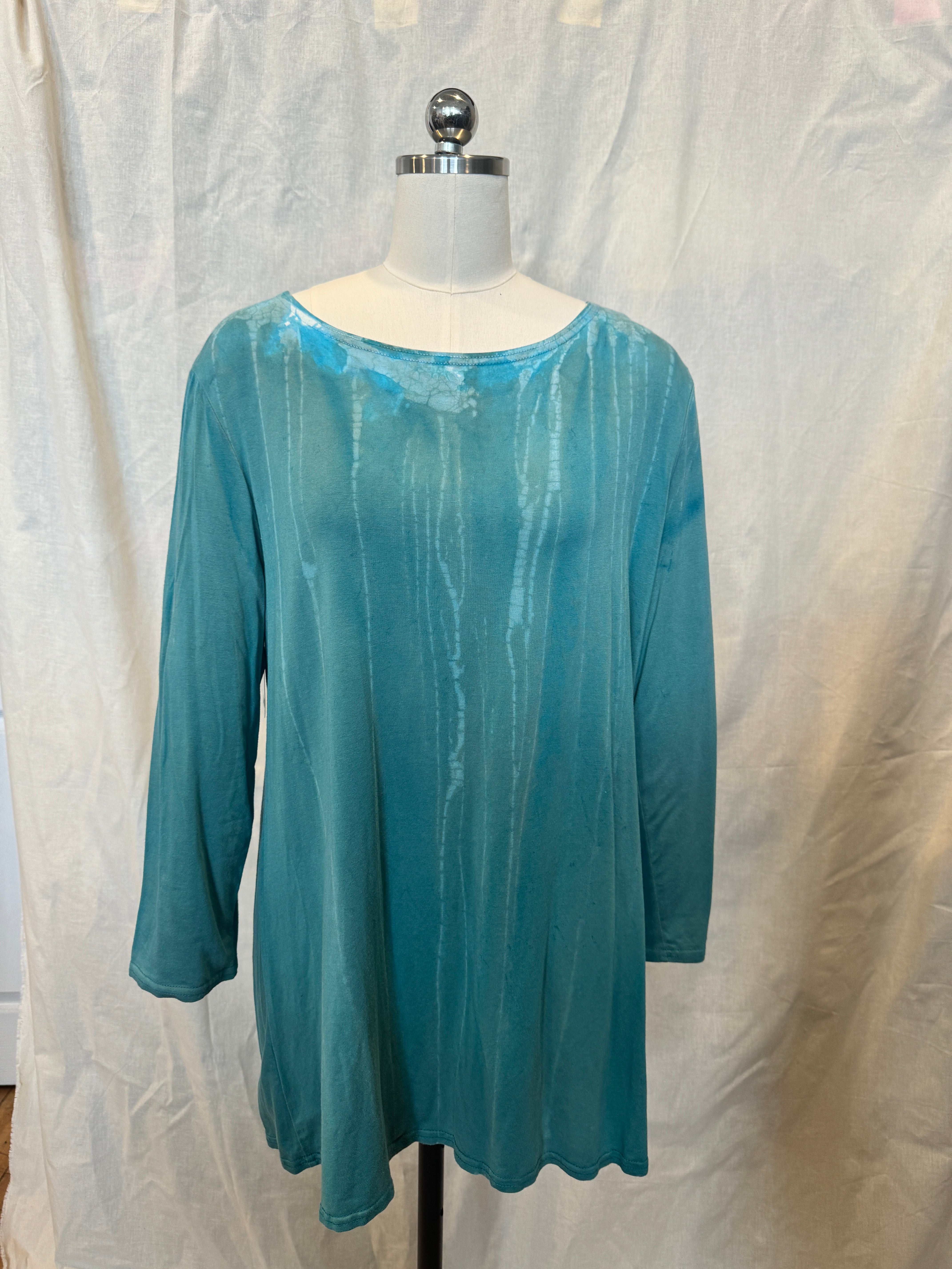 AUDREY TUNIC in SEAFOAM DRIPSTONE