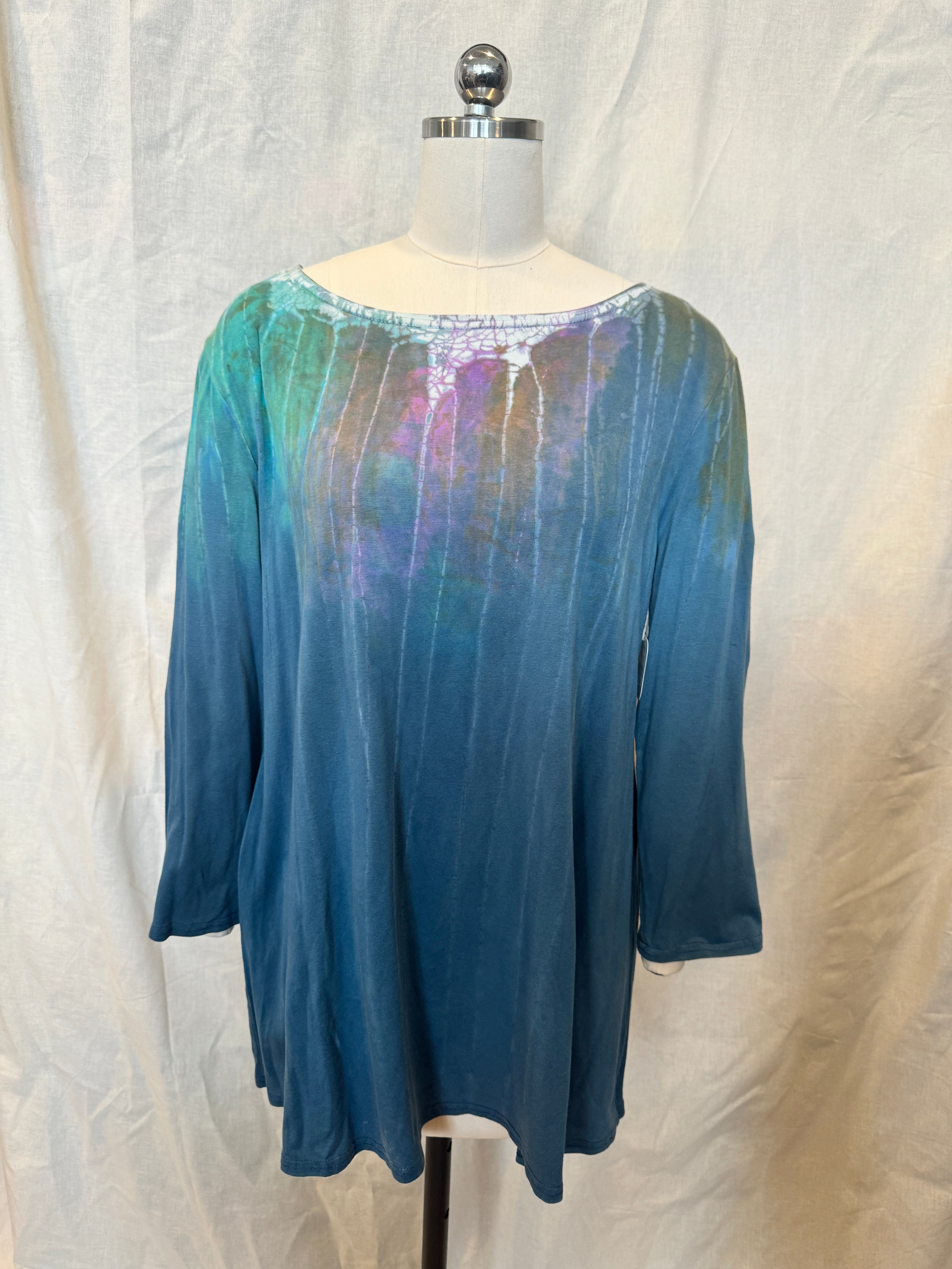 AUDREY TUNIC in Demin Pastel Dripstone