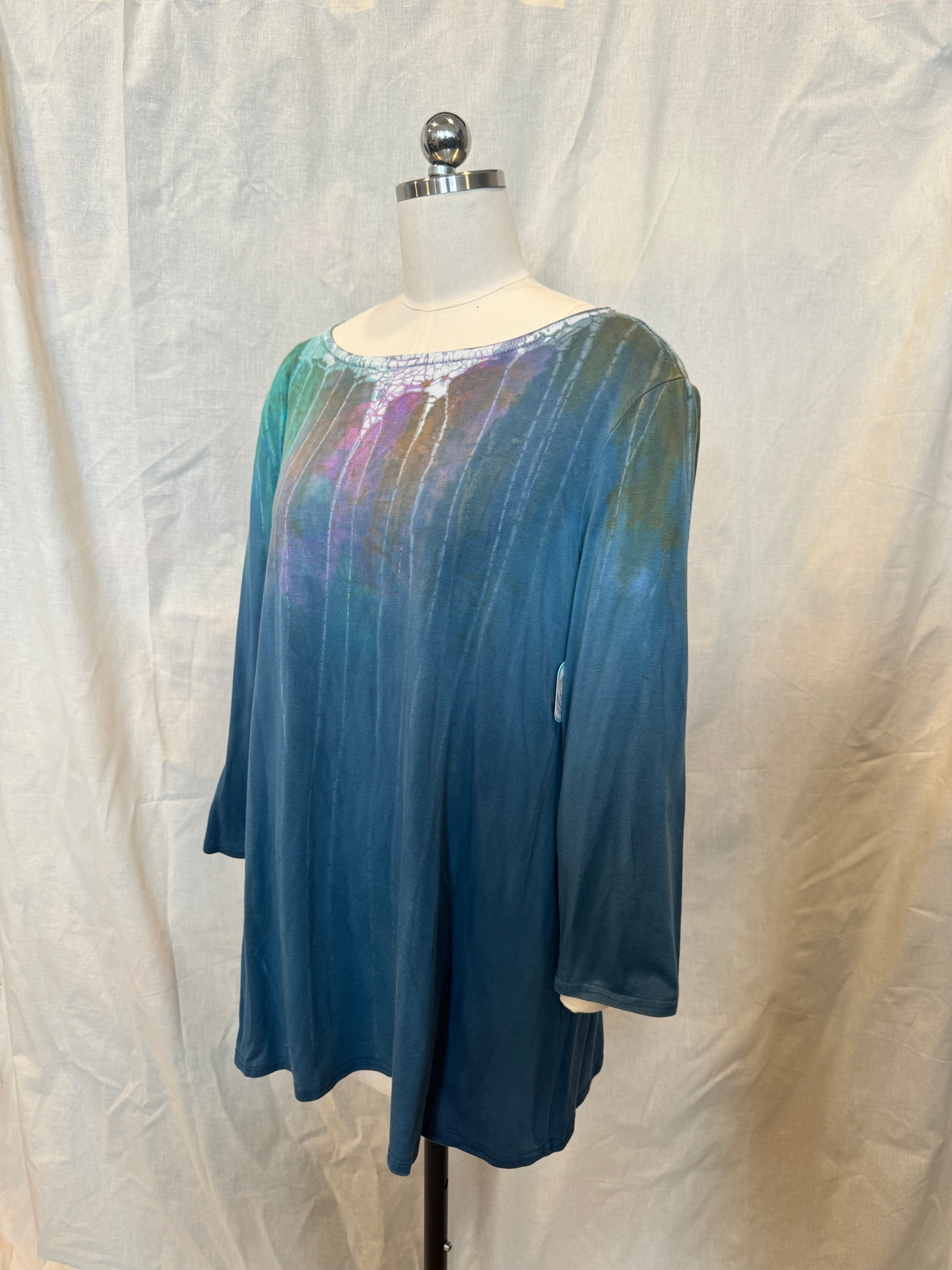 AUDREY TUNIC in Demin Pastel Dripstone