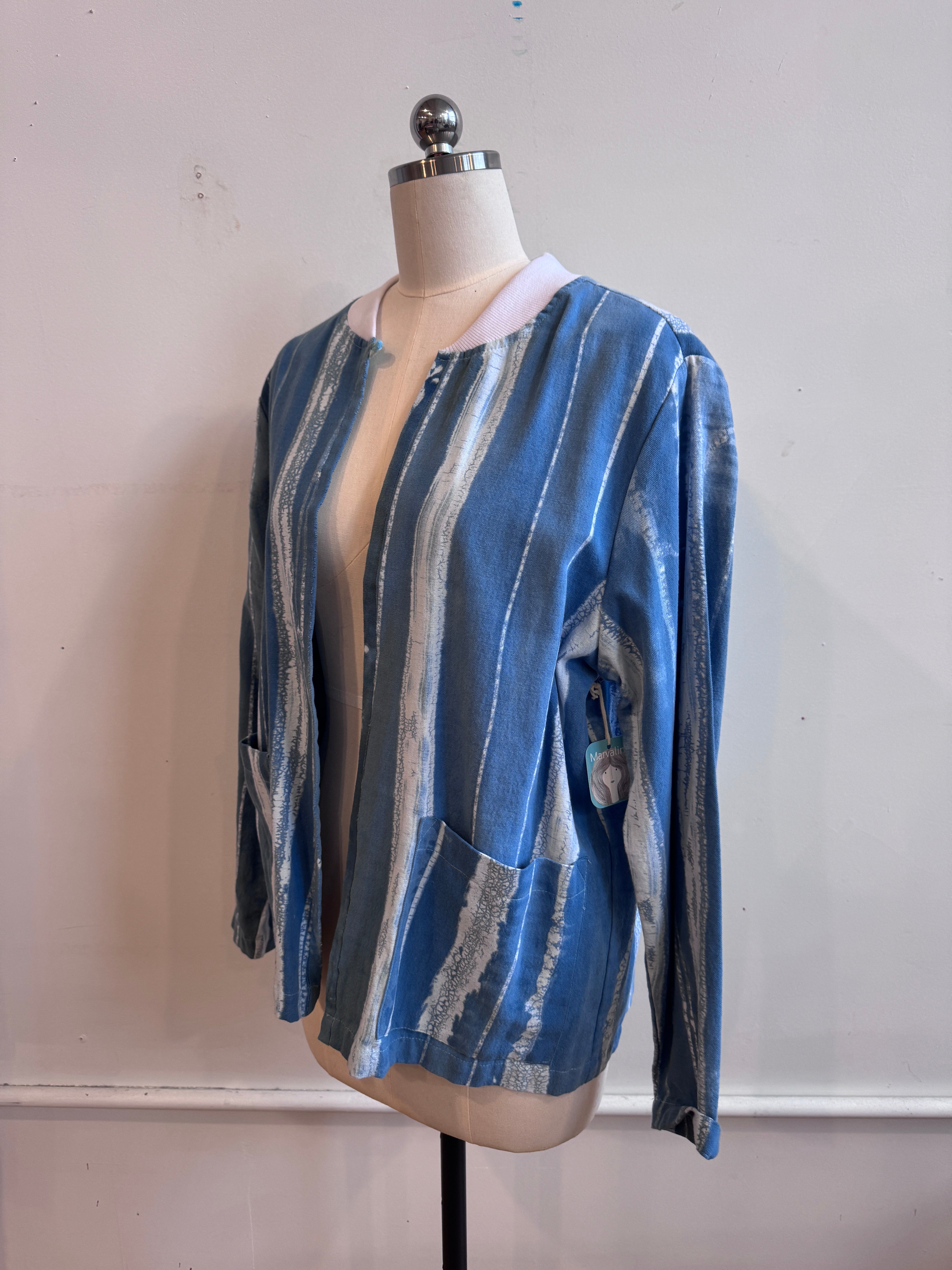 Cotton Blazer Style Jacket with Front Pockets