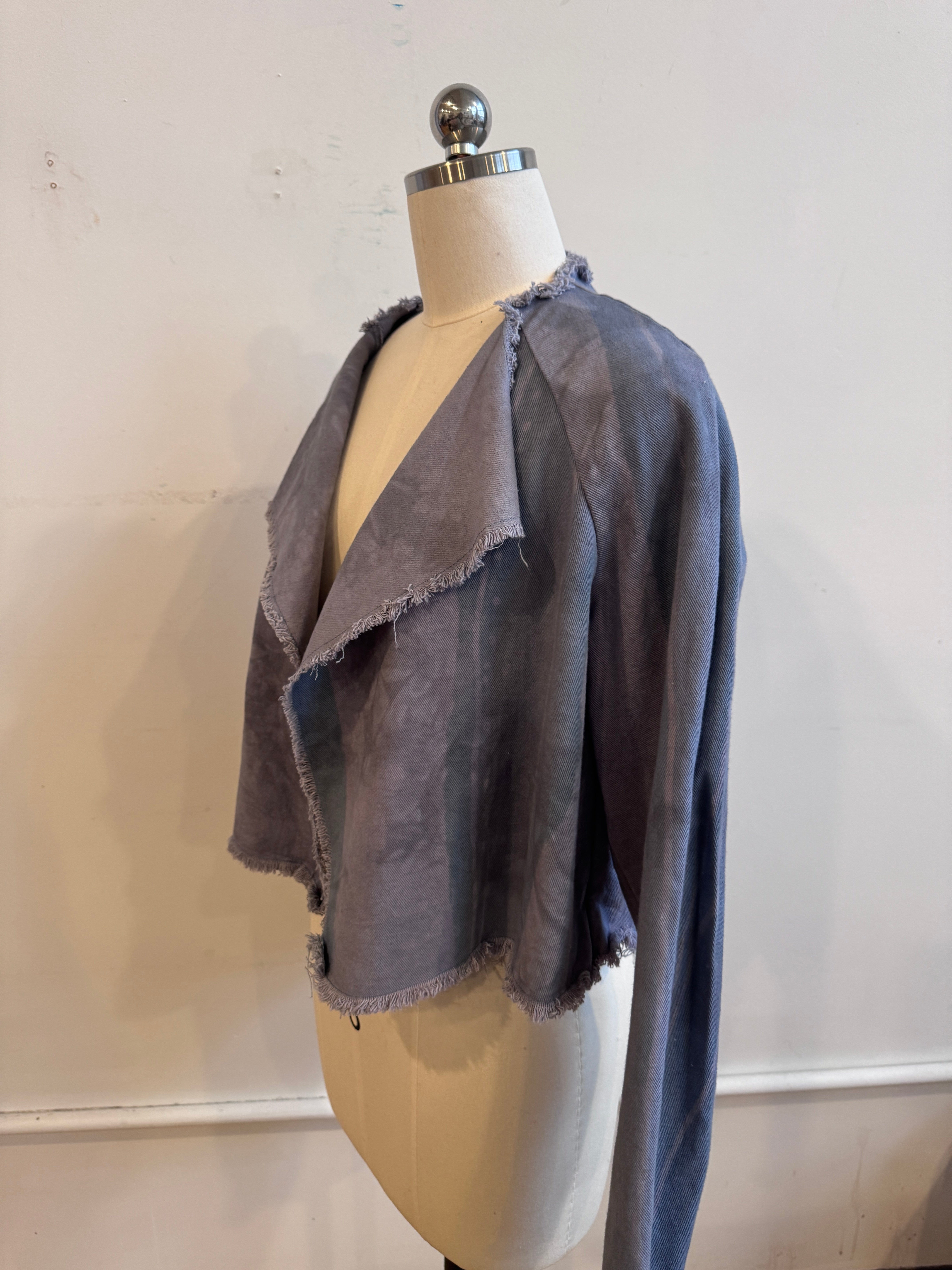 Valeria Jacket in Bull Demin Canvas Mist