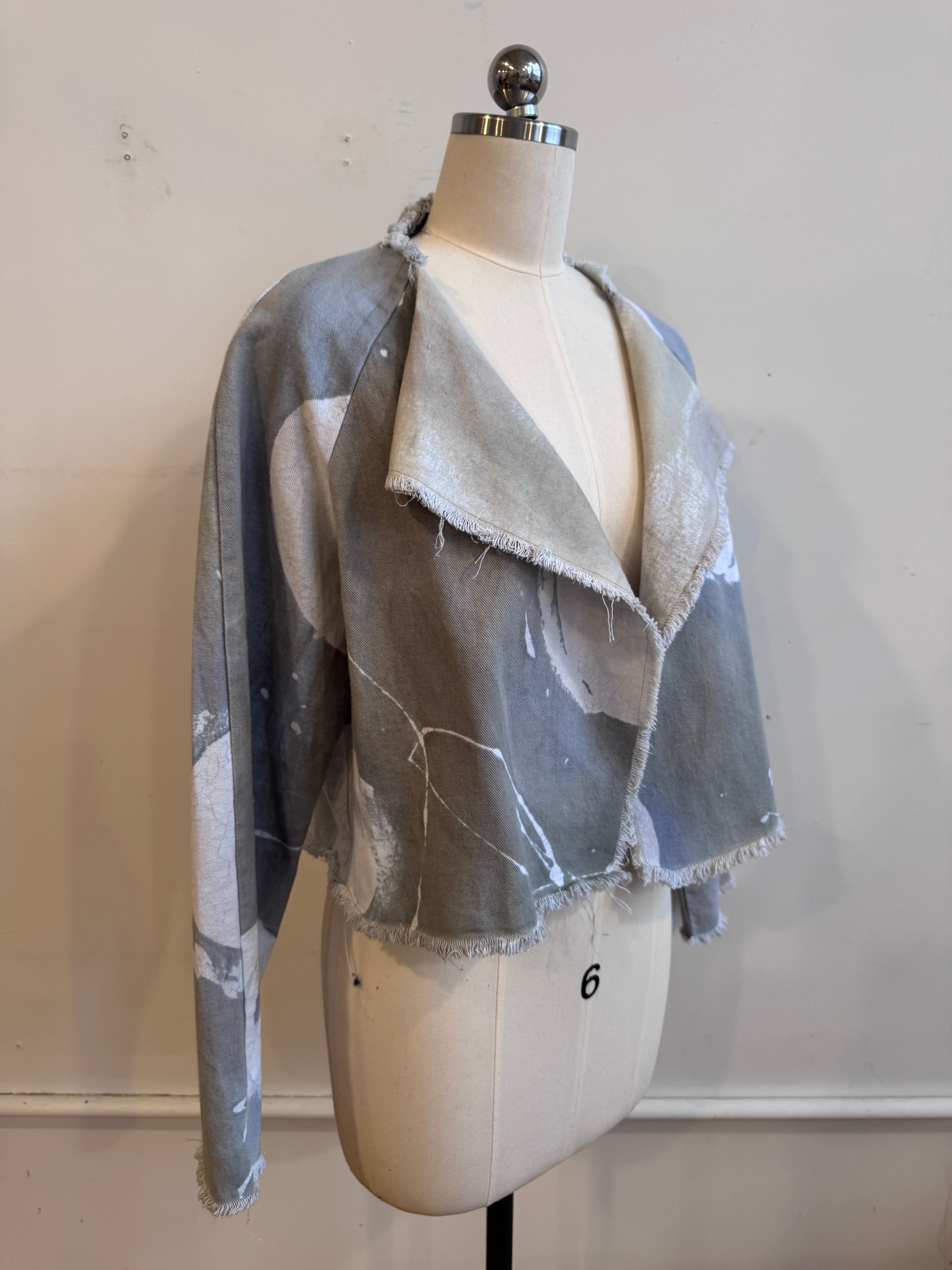 Valeria Jacket in Sage Moonscape Canvas