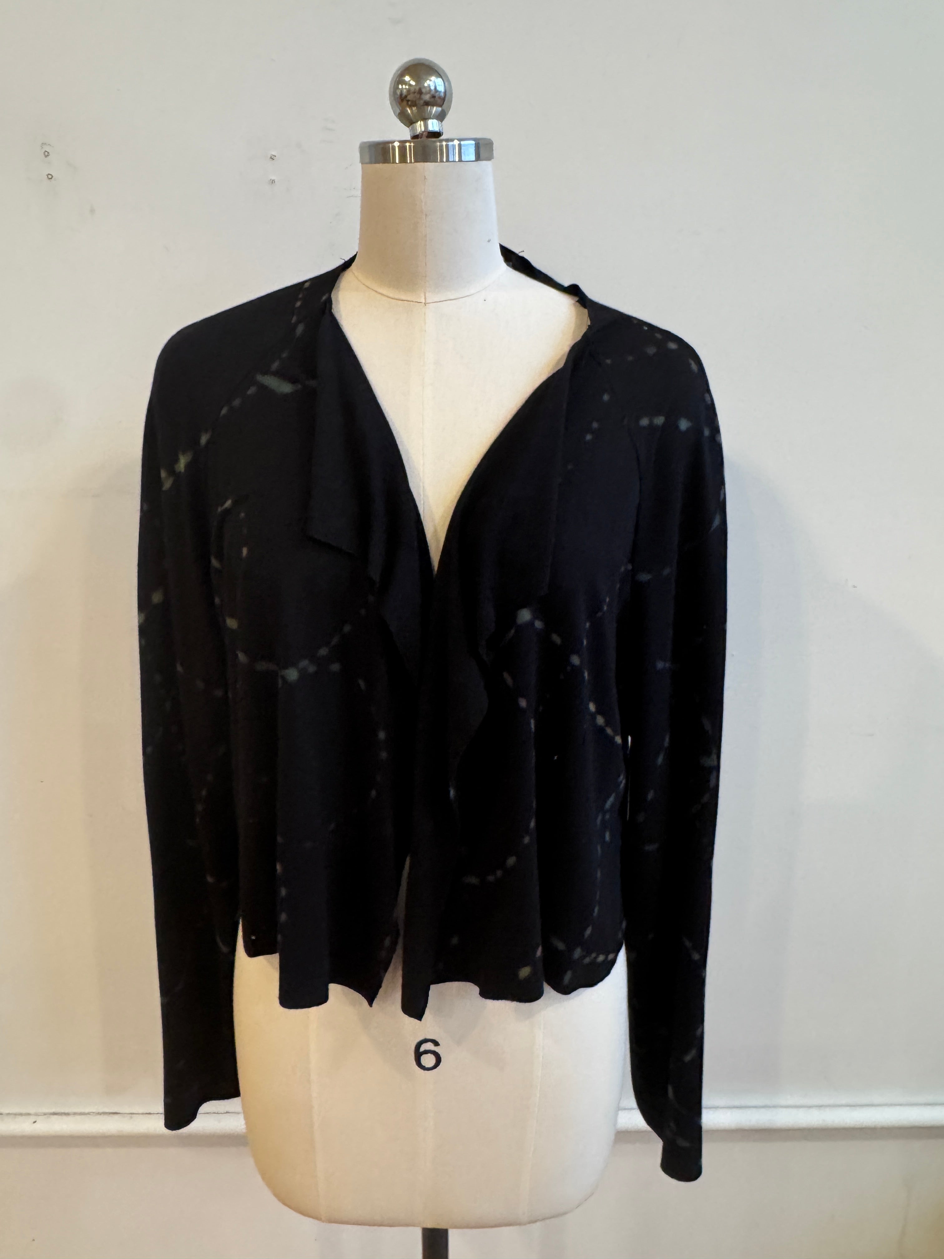 Valeria Jacket in Lightweight Jersey Green Dots