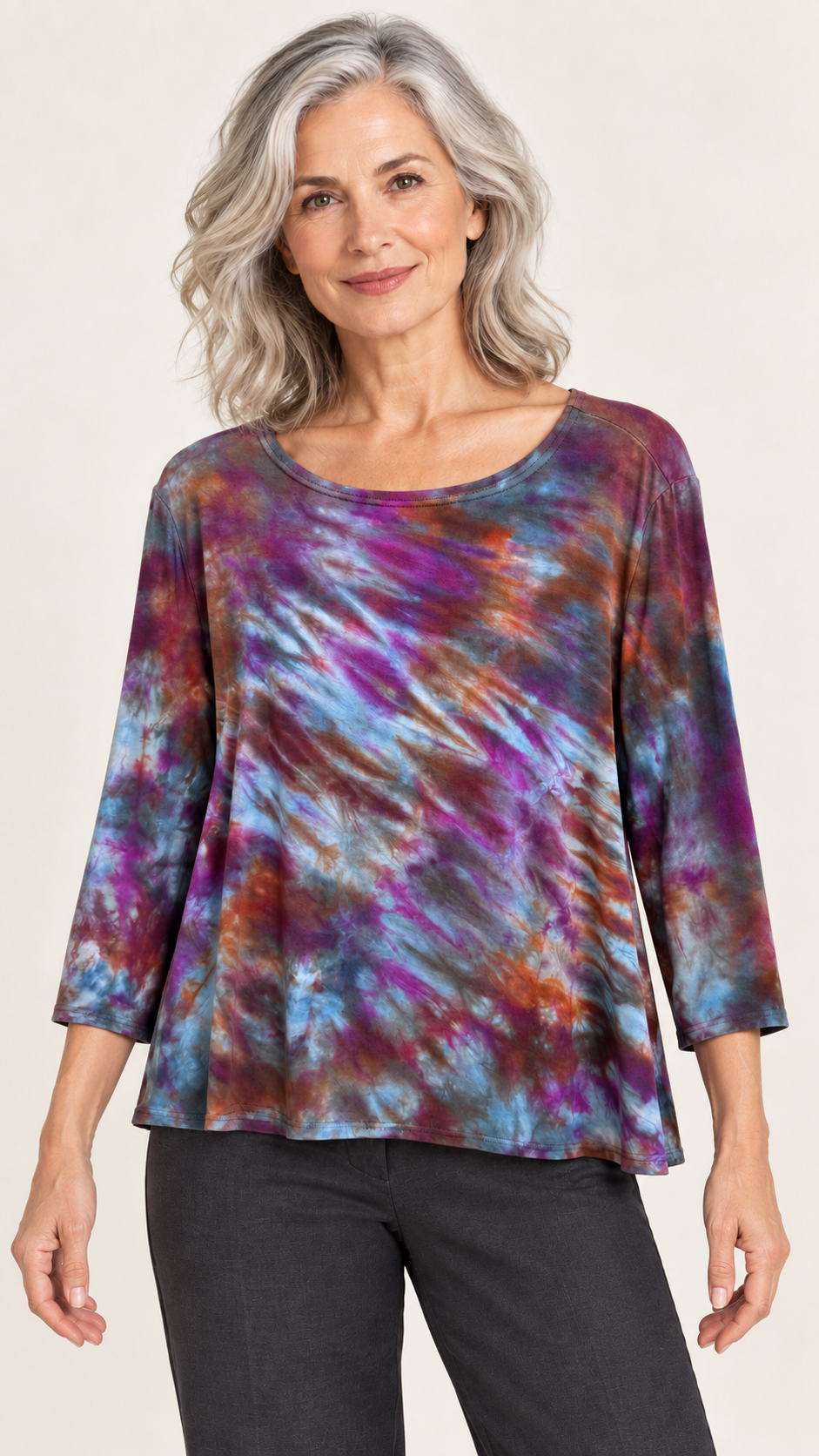 Betsy Top in Moon Tide Arashi Berry