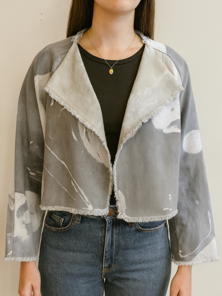 Valeria Jacket in Sage Moonscape Canvas