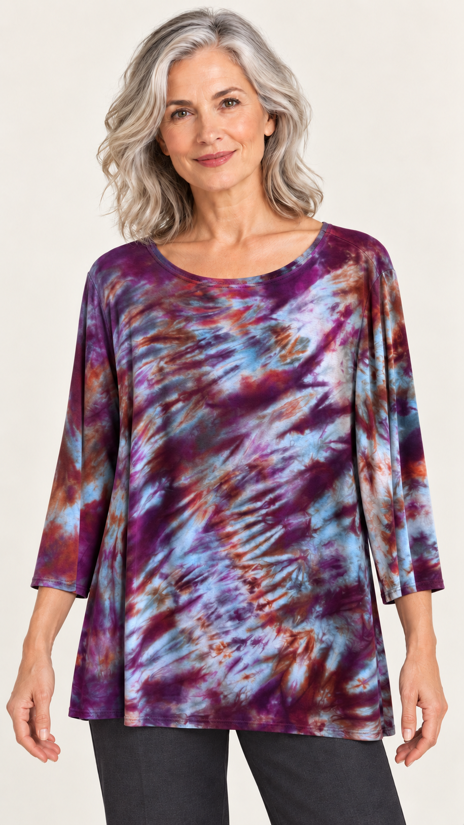 Audrey Tunic in Moon Tide Arashi Berry Smash
