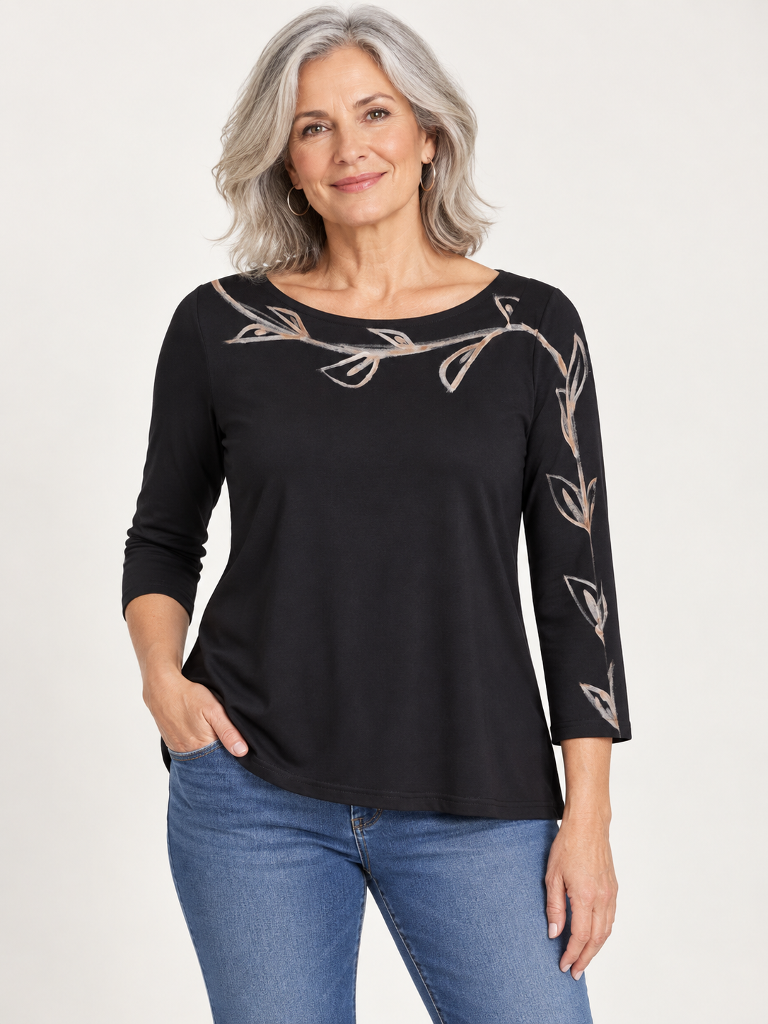 Betsy Top in Sea Ivy