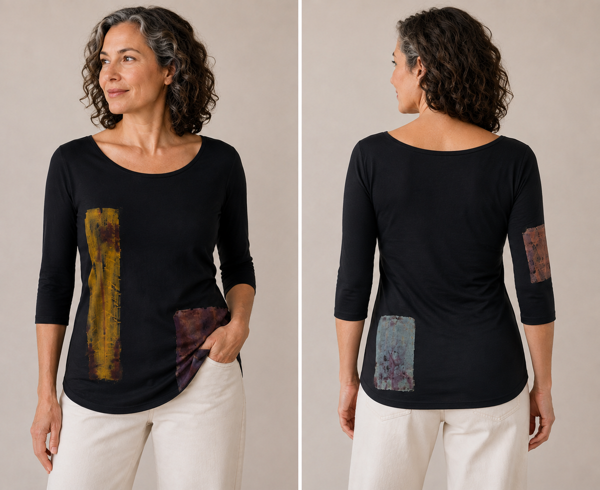 Emma Top in Multi Squares